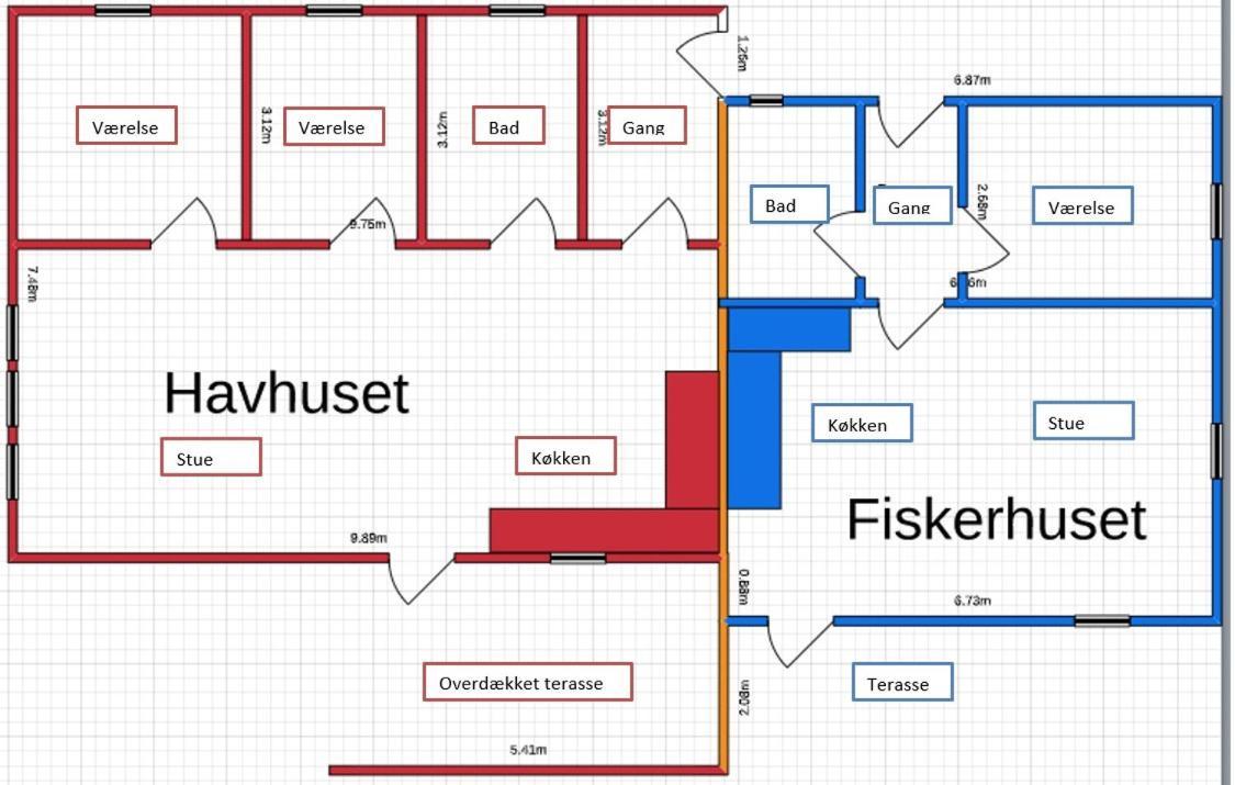 Fiskerhuset I Oster Hurup - I Byen, Ved Stranden Ngoại thất bức ảnh